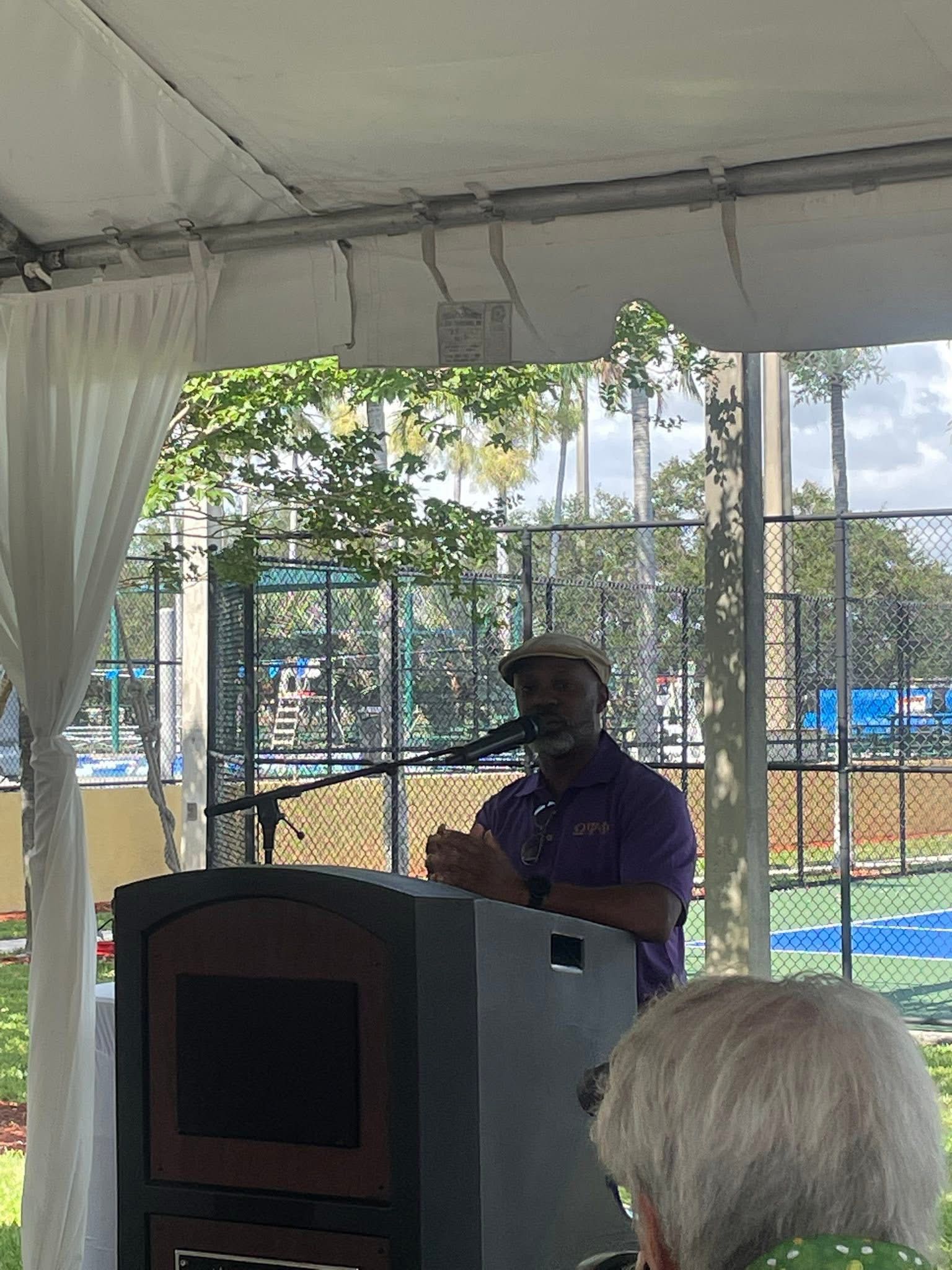 Pompano Beach, FL STEM TechRec Center Ribbon Cutting Event May 2025 City Staff Member Speaking